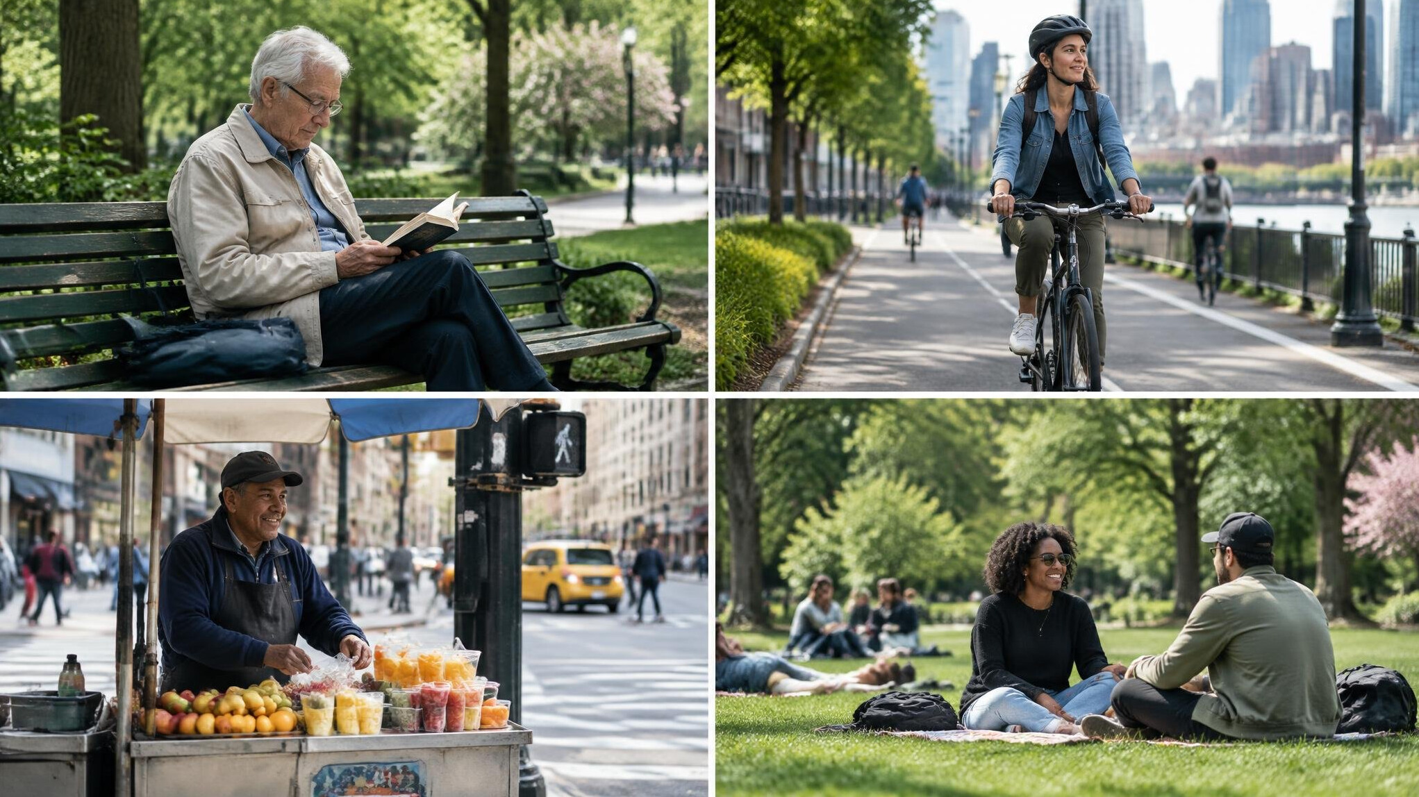 elderly person reading on bench