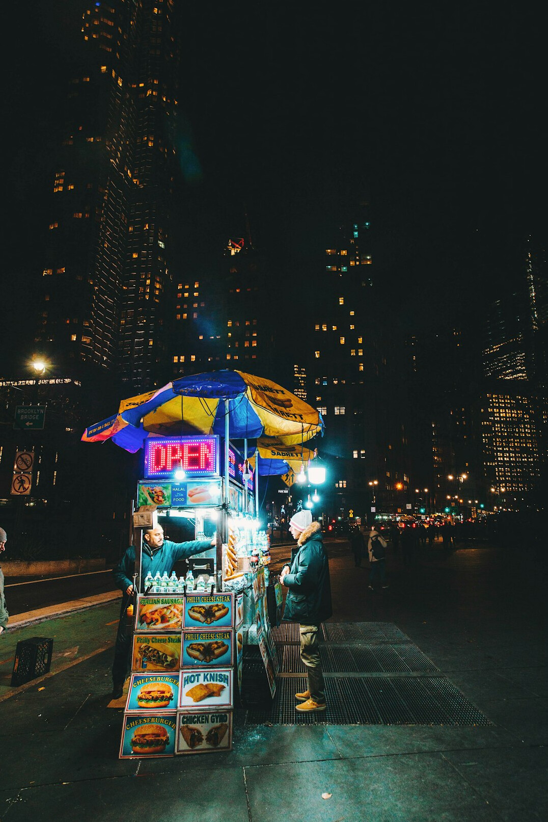 street vendor in city