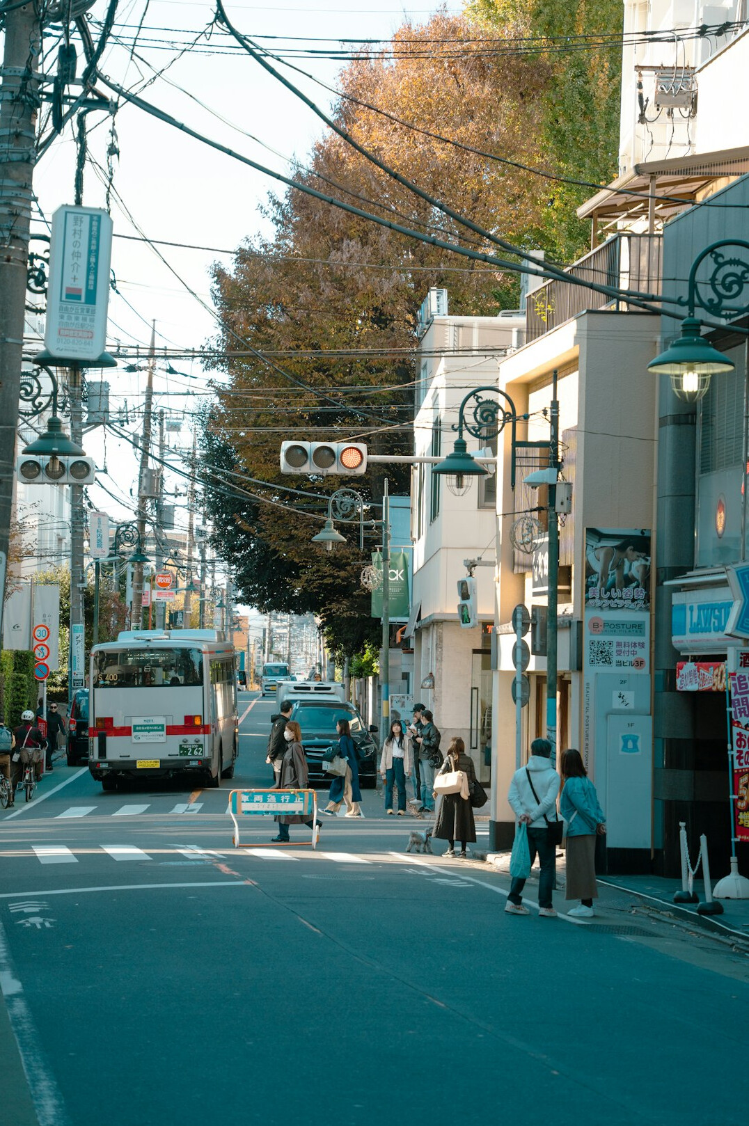 city street with pedestrians